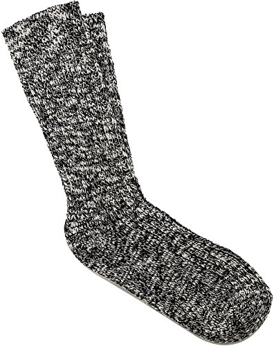 Birkenstock Men’s Cotton Slub Black Sock,Large
