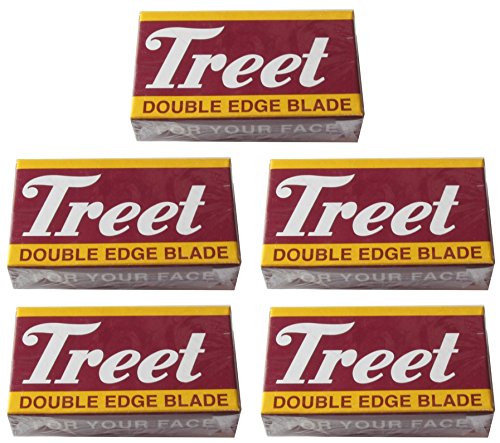 50 Treet Carbon Steel Double Edge Razor Blades