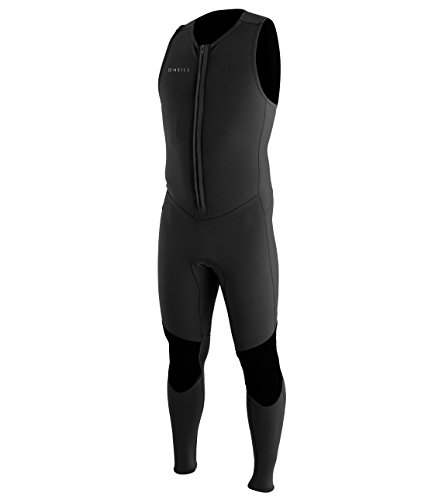 O’Neill Wetsuits mens MEN’S REACTOR-2 2MM FRONT ZIP SLEEVELESS FULL Wetsuits, Black/Black, Medium