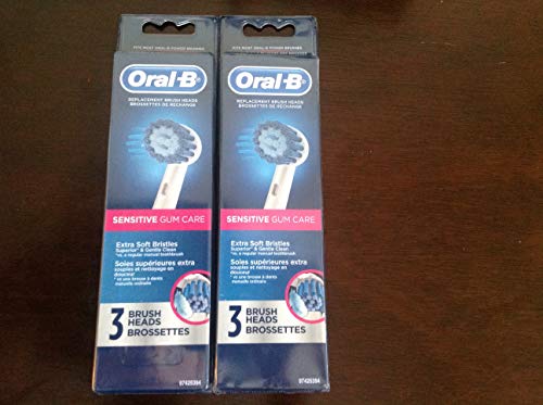 Oral-B Professional Sensitive Gum Care Replacement Brush Head iaxIai, 2 Pack (3 Brush Heads)