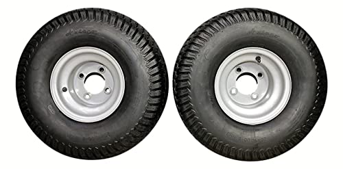 (Set of 2) 20×10.00-8 Tires & Wheels 4 Ply for Lawn & Garden Mower (Compatible with Husqvarna)