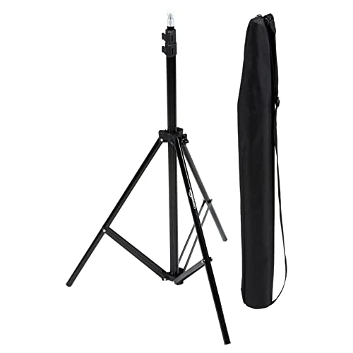 Amazon Basics Aluminum Light Photography Tripod Stand with Case – Pack of 2, 2.8 – 6.7 Feet, 3.66 Pounds, Black