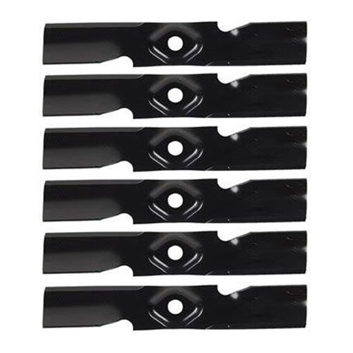 (6 Pack) Aftermarket Premium Replacement XHT Lawn Mower Notched Deck Blade fits Toro 107-3196 | 16-1/2″ x 2-1/2″ / 5/8″ Hole