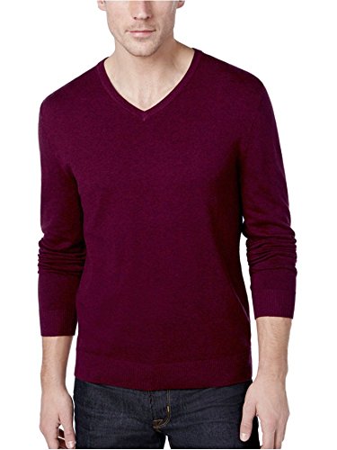 Alfani Mens Knit Pullover Sweater, Red, Medium