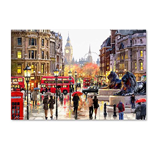 London Landscape by The Macneil Studio, 16×24-Inch Canvas Wall Art