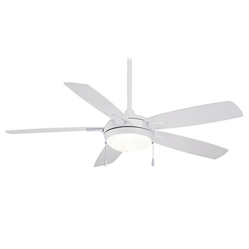 MINKA-AIRE F534L-WH Lun-Aire With Light 54 Inch Ceiling Fan with Integrated 17W LED Light in White Finish