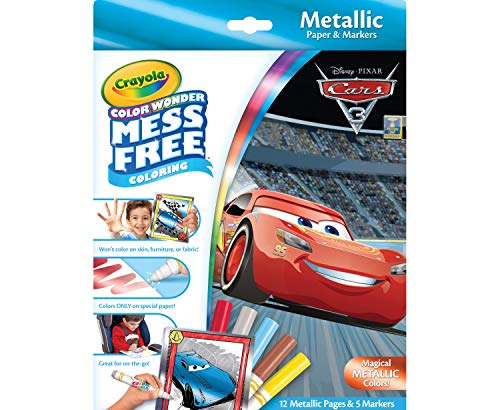 Crayola Color Wonder Cars 3, Mess Free Coloring, 12 Pages, 75-2450