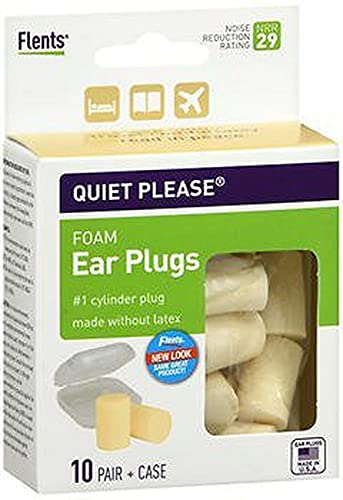 Flents Quiet Please Comfort Foam Ear Plugs – 10 pairs, Pack of 2