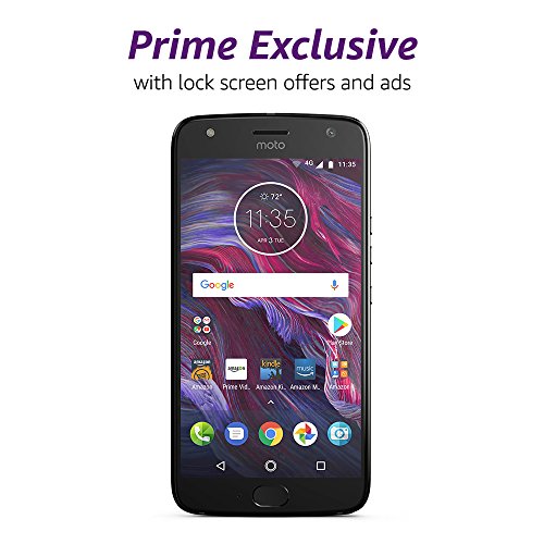 Moto X (4th Generation) – with hands-free Amazon Alexa – 32 GB – Unlocked – Super Black – Prime Exclusive – with Lockscreen Offers & Ads