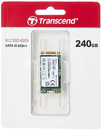 Transcend 240GB M.2 SATA III 6GB/S SSD MTS420 3D TLC Flash 42mm Form Factor