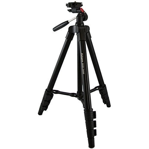 Fotopro DIGI 3400 Tripod with 4 Sections and 3D Ball Joint + Accessory Kit for Smartphone (SJ-85) + Action Cam (GA-1)