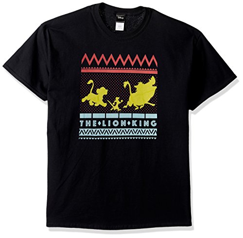 Disney Men’s Lion King Gang Hakuna Matata Silhouette Graphic T-Shirt, Black, Large