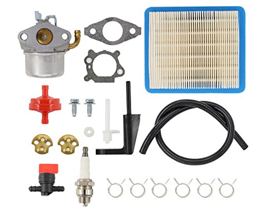 Carburetor Air Filter Spark Plug Fuel Hose Shut Off Valve For Briggs & Stratton Craftsman Tiller Intek 190 6 HP 206 5.5hp Engine Motor 6.5 HP Intek Power Washer Go Kart Generator 791077 696981