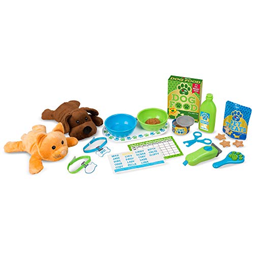 Melissa & Doug Feeding and Grooming Pet Care Play Set – Pretend Play Vet Toy Veterinarian Kit For Kids