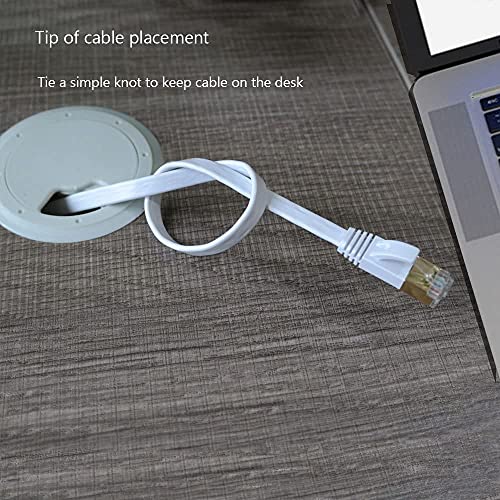 Ercielook Ethernet Cable 100 ft High Speed, Cat 6 Flat Network Cable with Rj45 Connectors, Long LAN Cable with Clips – White 30 M | The Storepaperoomates Retail Market - Fast Affordable Shopping