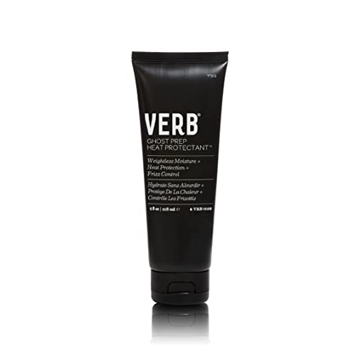 VERB Ghost Prep Heat Protectant, Vegan Lightweight Hair Cream – Thermal Protecting Conditioner Infused with Moringa Oil – Anti-Frizz Heat Protecting Lotion for All Hair Types, 4 Fl Oz