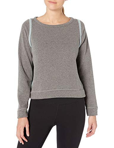 Maaji Women’s Waterway Reversible Pullover Sweatshirt, Light Gray, Medium