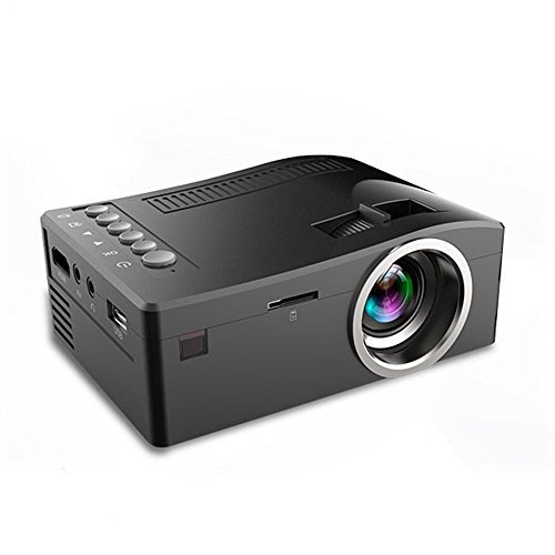 Mini LED Projector, Portable Full HD 1080P 400lm Entertainment Video Projector 16 :9 Home Theater Outdoor Projector Support AV/USB/HD Multimedia Interface /Memory Card/3.5mm Output Port