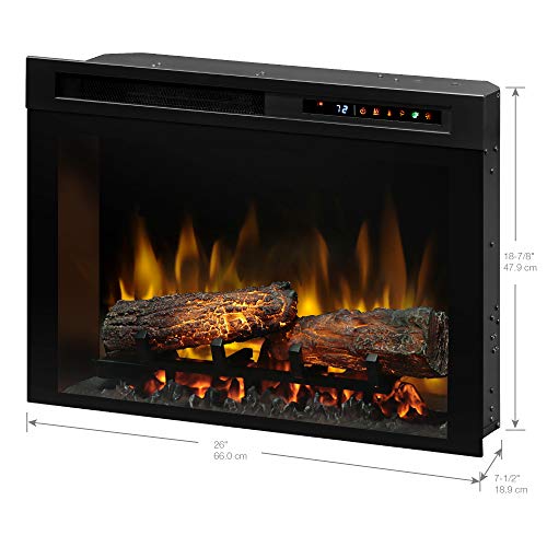 Dimplex 26 Inch Built-in Electric Fireplace – Multi-Fire XHD Firebox with Logs and Realistic Multi-Color Flames | Model: XHD26L | The Storepaperoomates Retail Market - Fast Affordable Shopping
