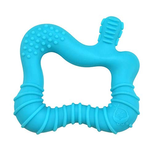 green sprouts Molar Teether made from Silicone | Soothes & massages baby’s molar gums & teeth | Soft, flexible silicone eases pain, Easy to hold, gum, & chew, 1 Count (Pack of 1)