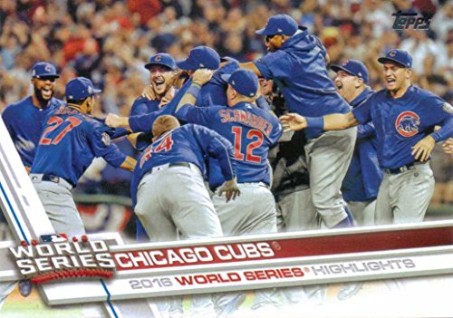 Chicago Cubs 2017 Topps Complete Mint Hand Collated Team Set with Kris Bryant, Kyle Schwarber, 2016 World Series Champions Highlights plus