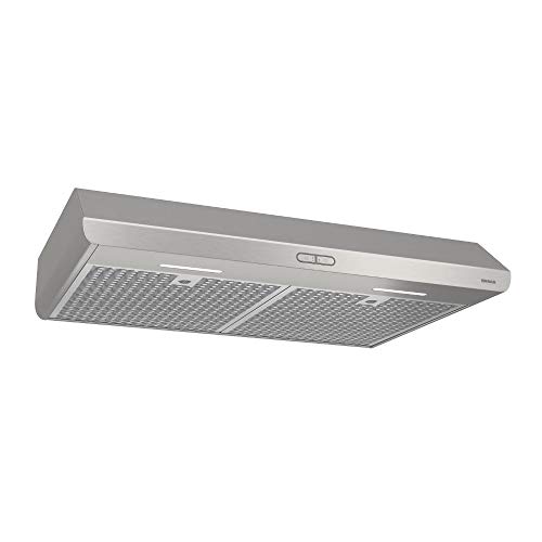 Broan-NuTone BKDEG130SS Sahale 30-inch Under-Cabinet 4-Way Convertible Range Hood with 3-Speed Exhaust Fan and Light, 375 Max Blower CFM, Stainless Steel