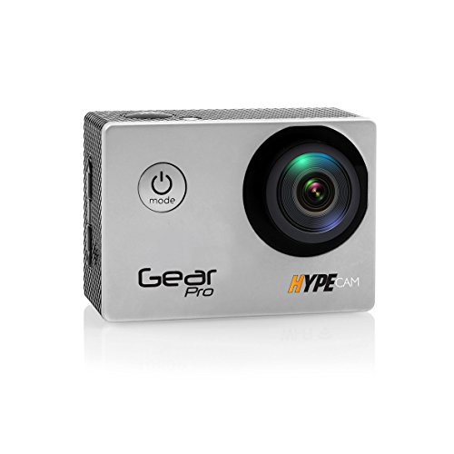 Gear Pro GDV485SL.01 4K 30fps Ultra HD Waterproof Sports Action Camera with Wi-Fi Wireless Connectivity to Smartphone, Fully Submergible Case, Silver