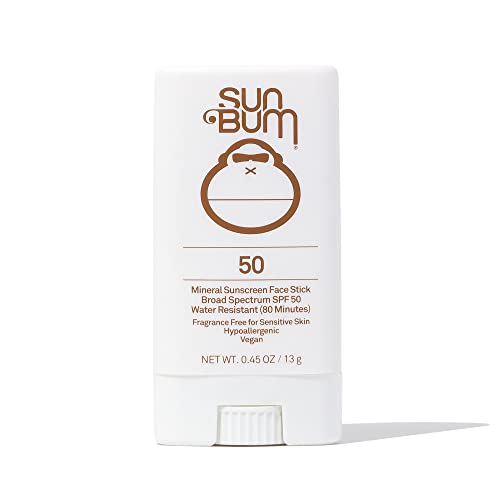 Sun Bum Mineral SPF 50 Sunscreen Face Stick | Vegan and Hawaii 104 Reef Act Compliant (Octinoxate & Oxybenzone Free) Broad Spectrum Natural Sunscreen with UVA/UVB Protection | .45 oz