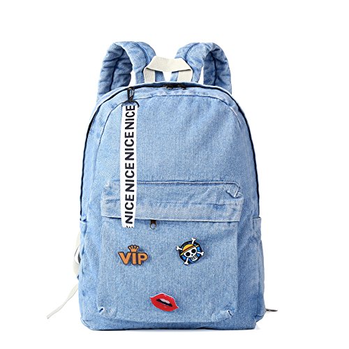 Denim Backpack for girls, women Classic Retro Bookbags children teen School Bag Jeans Backpack for college
