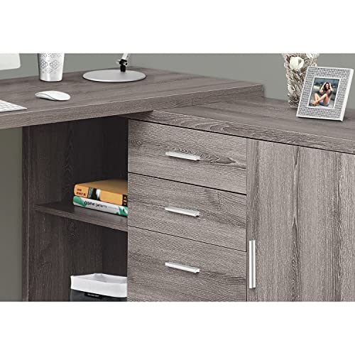 Monarch Specialties Computer Desk – 60″L / Dark Taupe Left or Right Facing | The Storepaperoomates Retail Market - Fast Affordable Shopping