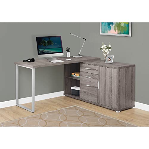 Monarch Specialties Computer Desk – 60″L / Dark Taupe Left or Right Facing | The Storepaperoomates Retail Market - Fast Affordable Shopping