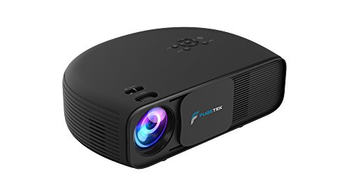Fugetek LED Video Projector, Home Office, Outdoor Movie Night, 2500 Lumen, 120″ Viewing, Supports 1080p, Dual HDMI / USB Inputs, VGA, AV, Works with Fire Tv, Roku, PS4, Xbox