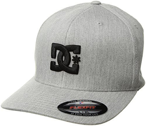 DC mens Star Flexfit Curve Brim Hat Baseball Cap, Castlerock, Large-X-Large US