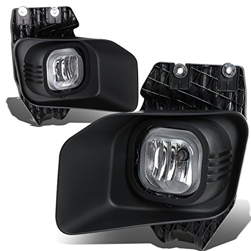 Driving Fog Lights Lamps with Bezel, Switch, and Wiring Harness, Compatible with Ford F250 F350 F450 F550 Super Duty 2011-2016, Driver and Passenger Side, Clear Lens