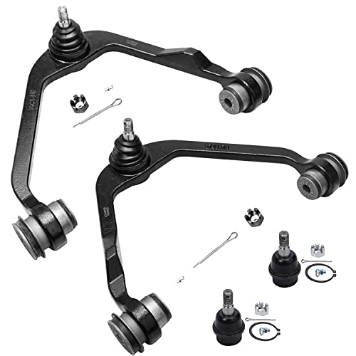 Detroit Axle – 2WD Front Upper Control Arms + Lower Ball Joints for Ford F-150 F-250 Expedition Lincoln Blackwood Navigator – 4pc Set