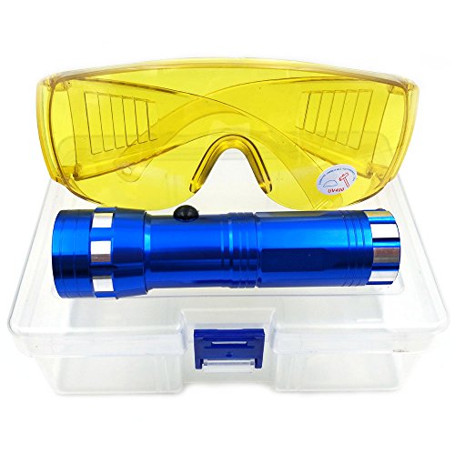 Nikauto Auto Air Conditioner Flashlight Leak Detector Tool Car AC Leak Test Flashlight UV Protective Glasses