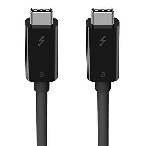 Belkin USB C Cable – Thunderbolt 3, 6.5 Feet/2 Meters, USB C to USB C Cable Type, Fast Charging Up To 100 Watts, Fast Transfer up to 40 Gbps, Supports 5K Ultra HD Displays – Black