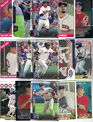 Boston Red Sox / 100 Different Red Sox Baseball Cards from 2020-2000