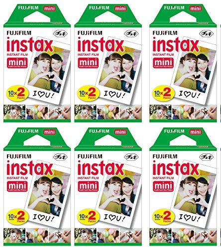 Fujifilm Instax Mini Instant Film (6 Twin Packs, 120 Total Pictures) for Instax Cameras