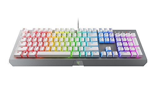 Razer BlackWidow X Chroma Mechanical Gaming Keyboard: Green Key Switches – Tactile & Clicky – Chroma RGB Lighting – Military-Grade Metal Construction – Mercury White