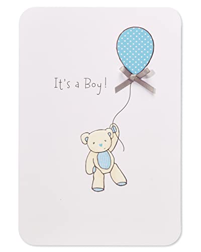 American Greetings New Baby Boy Card (Bear with Balloon) | The Storepaperoomates Retail Market - Fast Affordable Shopping