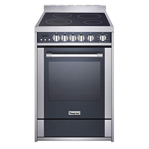 Magic Chef Freestanding Oven MCSRE24S 24″ 2.2 cu. ft. Electric Range with Convection, Stainless Steel