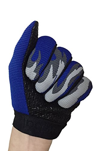 MARZE Bike Cycling Gloves for Children Full Finger Non-Slip Breathable Kids Gloves Warm Sport Mittens (Blue) | The Storepaperoomates Retail Market - Fast Affordable Shopping