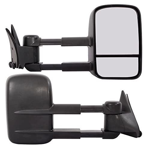 MOTOOS Towing Mirrors Compatible with 1988-1998 Chevy GMC C1500 C2500 C3500 K1500 K2500 K3500 Pickup Truck Manual Extendable Telescoping Left Right Driver Passenger Side Rear View Tow Mirrors 1 Pair