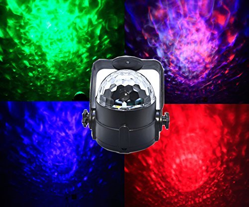Wonsung Led Ripple Light Water Wave Night Light Stage Party Lights RGB 14-Color Magic Ball Water Ripple Effect Light for Night Club Bar Pub New Year Party Home Decoration
