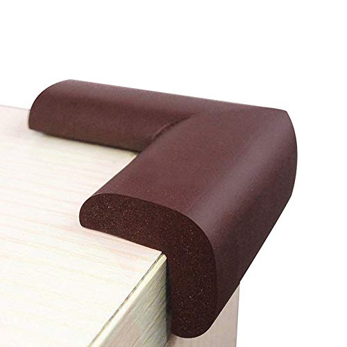 Kxtffeect 10Pcs Extra Thick Premium High Density Furniture Table Edge & Corner Guard Baby Proofing Bumper Protector – Jumbo Size Value Pack (Brown)