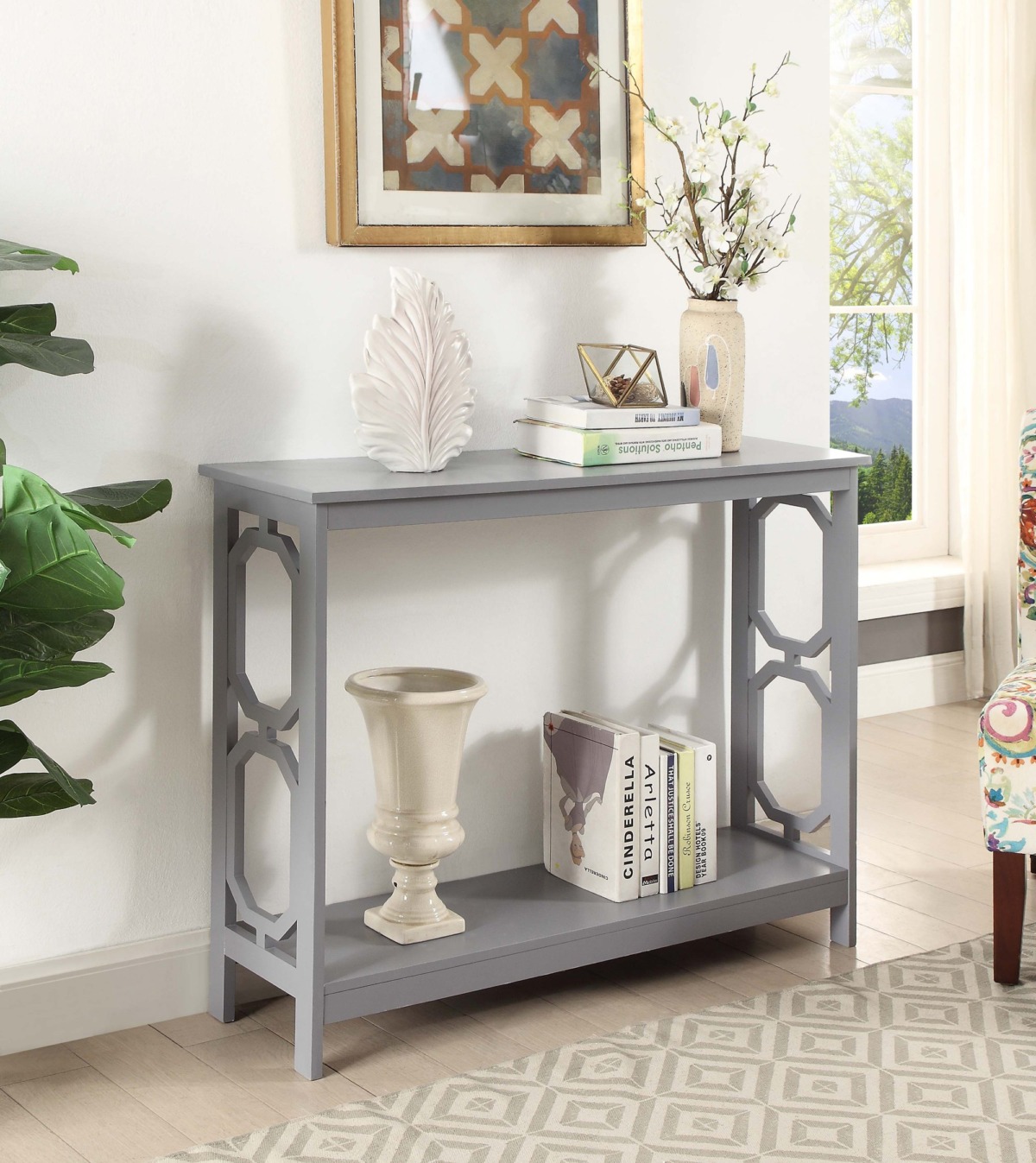 Convenience Concepts Omega Console Table, Gray | The Storepaperoomates Retail Market - Fast Affordable Shopping