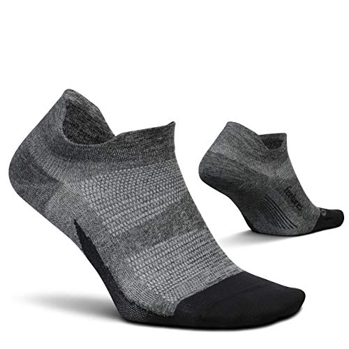 Feetures Elite Ultra Light No Show Tab Solid- Running Socks for Men & Women, Athletic Compression Socks, Moisture Wicking- Large, Gray | The Storepaperoomates Retail Market - Fast Affordable Shopping