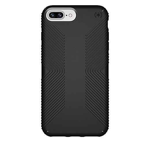 Speck Products Presidio Grip Case for iPhone 8 Plus (Also fits 7 Plus and 6S Plus/6 Plus), Black/Black
