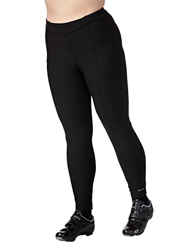 Terry Women’s Coolweather Cycling Tights Perfect for Fall and Winter Riding – Plus Size – Full Length – 28 inch Inseam – Black, 2X
